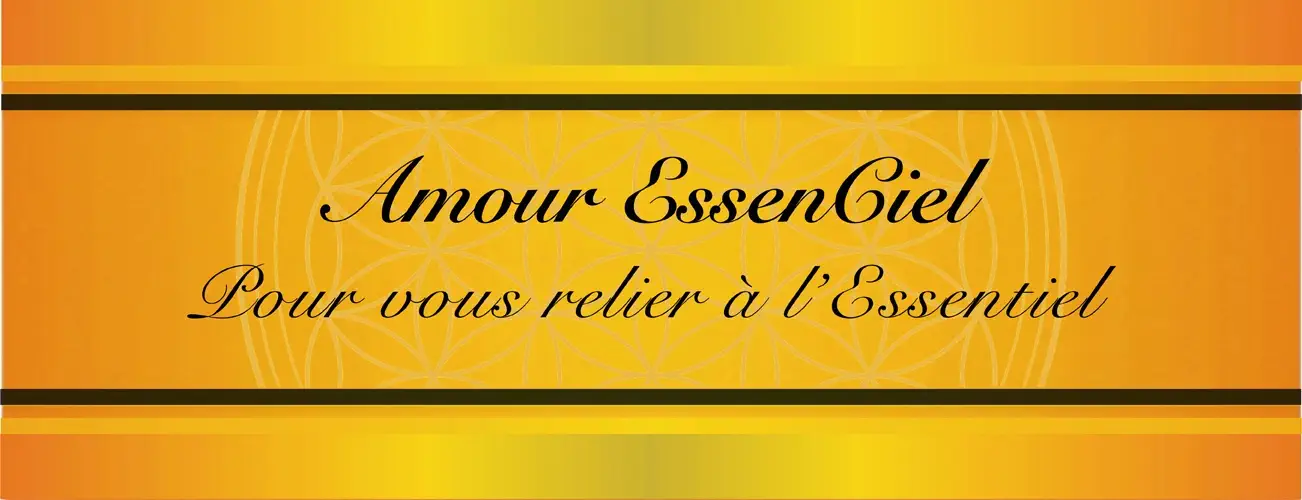 Baniere de Amour Essenciel sur un fond doré